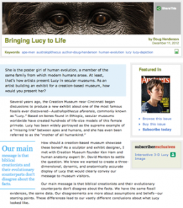 Check out Doug Henderson's article about "Bringing Lucy to Life"