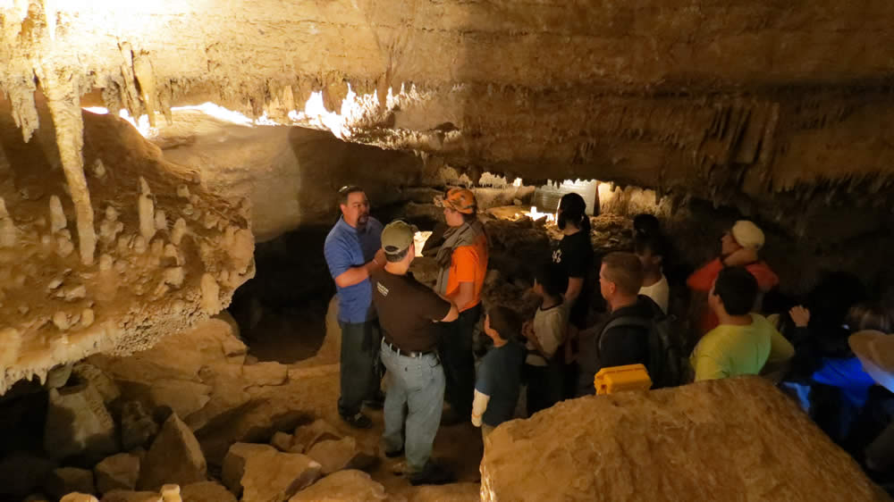 people having fun cave tours