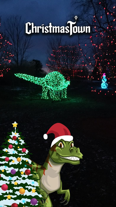 Dino Christmas Town Filter