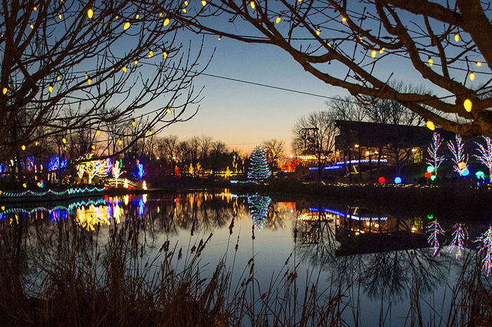 Lake During Christmas Town