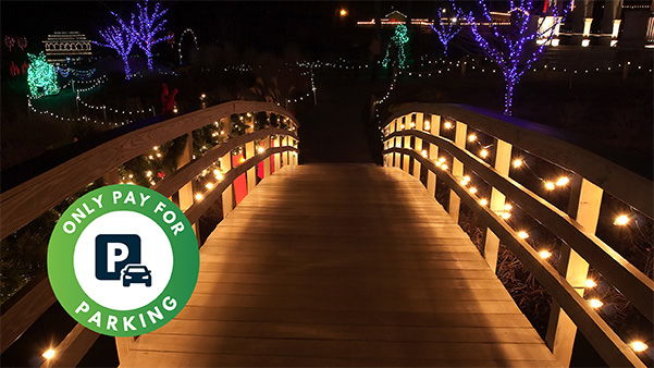 Aerial view of ark encounter during the Christmas season