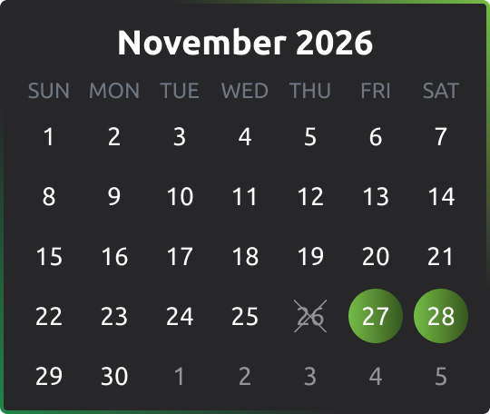 November calendar