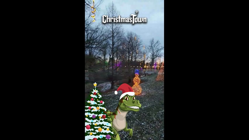 Christmas Town Snapchat Filter: Dino